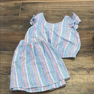 GAP Striped Blue and Pink Two-Piece Set